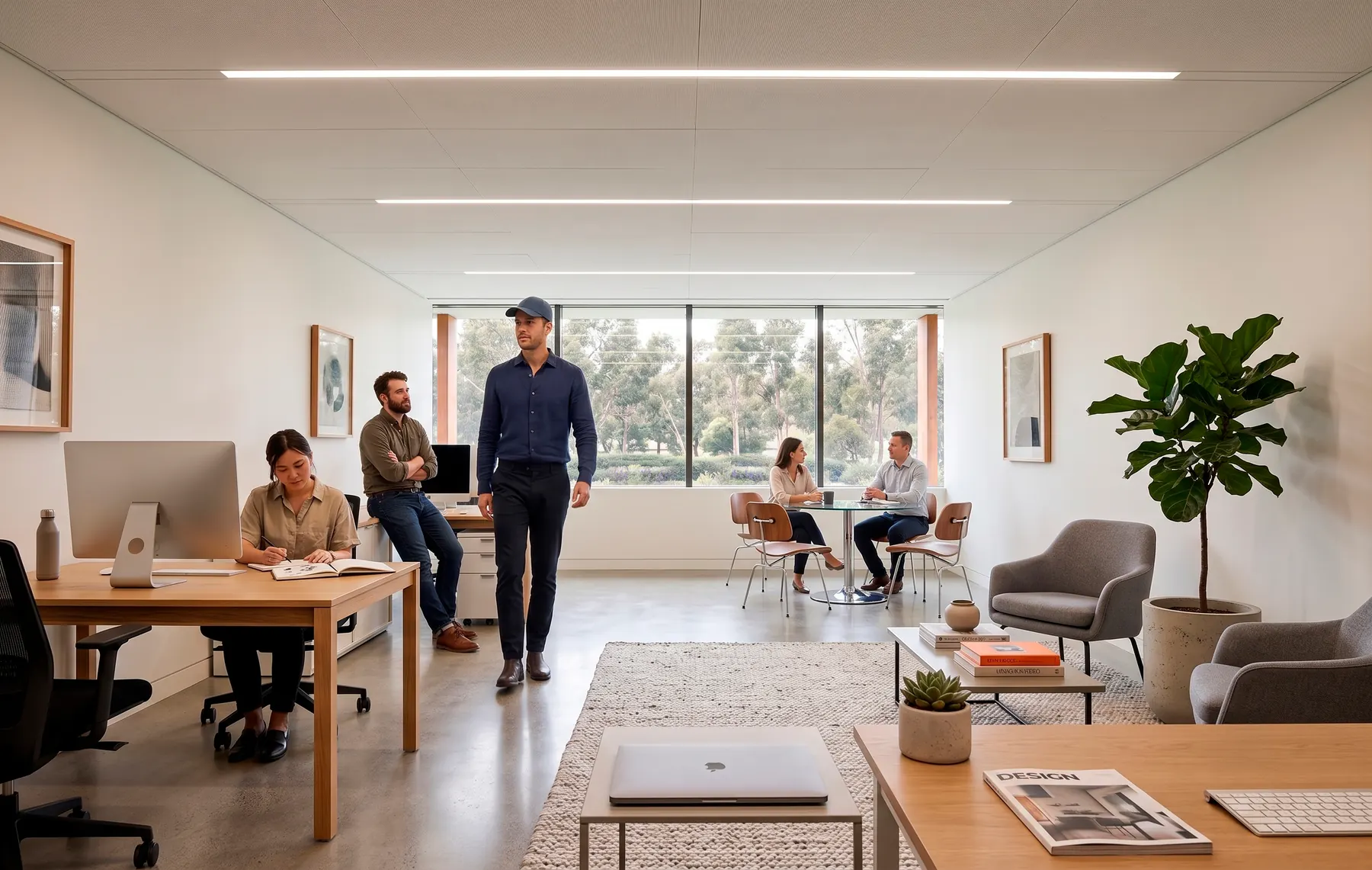 Canning Development coworking office interior, Plan A render